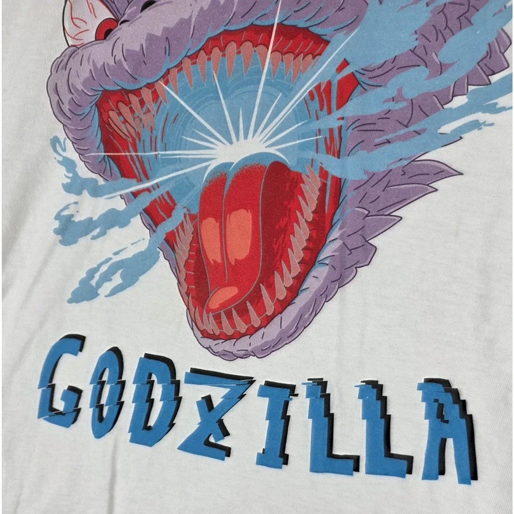 Tokyo Cultuart by Beams Godzilla Graphic‎ Tee White Mens T-Shirt Size Medium